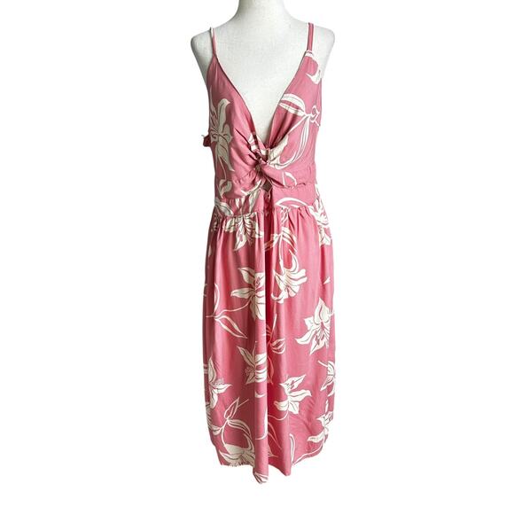 Angie Blush Pink Floral Knee Length Sundress Women's Plus Size 1X | 3-18 - Picture 1 of 6